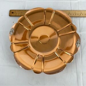 Vintage FLEMISH Copper BPCo Canada 3016 Tray with stand